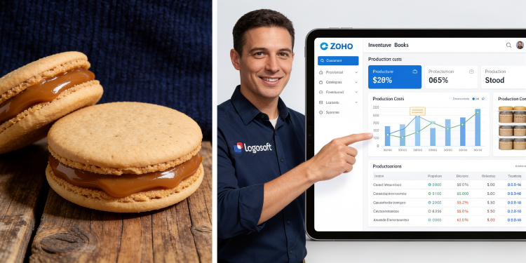 Implementación de Zoho One por Logosoft para el control de producción y costos en Blawd Gourmet, integrando Inventory, Books y CRM.